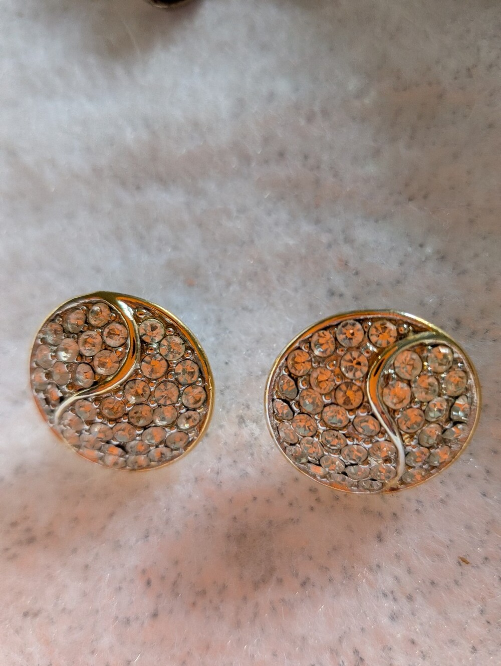 Napier Rhinstone Pierced Earrings.